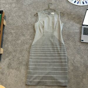 Calvin Klein grey and white dress